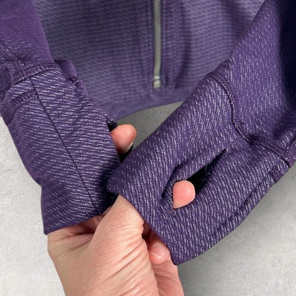 Lululemon Precision Jacket Purple Womens Size 4 Asymmetric Zip Athletic Coat Run - Picture 7 of 15